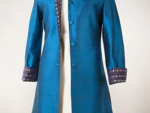 Pink Nehru Collar Coat