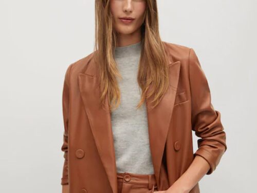 Cross button blazer