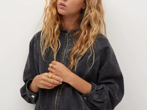 Denim bomber jacket