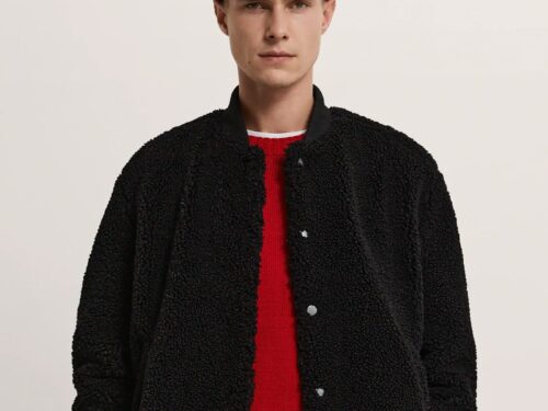Faux Shearling Bomber Jacket
